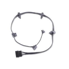 IDE Molex 4 PIN Female to 6 x SATA 15 PIN Female Expansion Power Cable 27.9in 18AWG Tinned Copper - for PC/NAS/Server Mechanical Hard Drives/SSDs