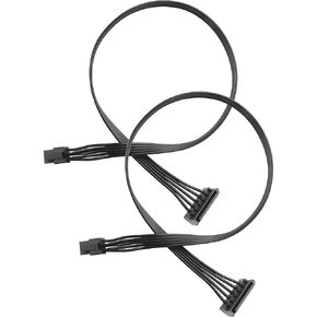ATX mini 6PIN to SATA 15 PIN Adapter Extension Cable for Mechanical HDDs, SSDs, DVD/CD-ROMs (16.0 in./40.6 cm)(Pack of 2)