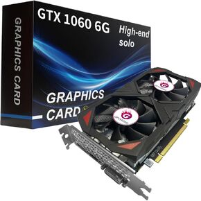 GTX 1060 6GB بطاقة الرسومات GDDR5 192bit 4K VR بطاقات فيديو جاهزة مع مراوح تبريد مزدوجة ، ودعم X12 PCIE3.0 * 16 HDMI DVI DP ، والأداء العالي للألعاب والعمل الإبداعي