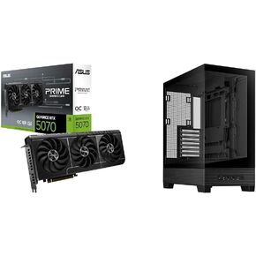 Bundle of ASUS The SFF-Ready Prime GeForce RTX™ 5070 OC Edition 12GB GDDR7 Graphics Card + ASUS A31 Black ATX Mid-Tower Gaming Case, Dual-Sided Tempered Glass, Frameless Design, BTF Hidden Connectors