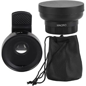 Yosoo Phone Camera Macro Lens, 2 in 1 Lens Set, 0.45X Wide Angle & 12.5X Macro, Clip-on for Most Smartphones