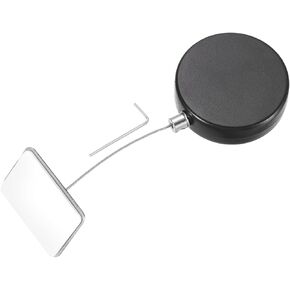 MECCANIXITY 3.3ft Retractable Cable Lock with Square Patch Remote Control Security Lock with Adjustable Cord Tether Anti Theft for Laptop, TV, 150 G, White
