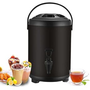 6L 8L 10L 12L Urn Boiler Hot and Cold Water Dispenser Stainless Steel Tea Hot Water Bottle with Faucet Portable Handle Large Capacity Sealing for Catering Hotels (E 12L)
