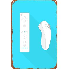 Wii Remotes Game Poster Metal Sign Tin Metal Retro Wall Decor