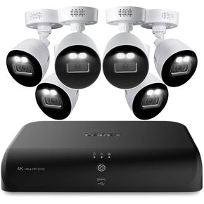 Lorex Fusion 4K 8MP 12 Camera Capable (8 Wired + 4 Wi-Fi) 2TB Wired DVR System with 6 Indoor/Outdoor Bullet Cameras - Active Deterrence, Color Night Vision, 108° Wide Angle Lens, IP67 Weatherproof