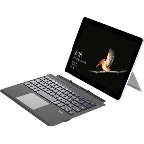 لوحة المفاتيح اللاسلكية لـ Surface Go 3/2/1 ، لوحة مفاتيح Bluetooth المحمولة للغاية مع لوحة مفاتيح اللمس ، وإضاءة لوحة مفاتيح قابلة للفصل مع PU Leather (إضاءة خلفية 7 ألوان)