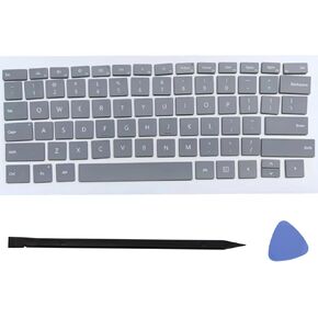 Replacement Keycap Keys Full Set of Key Cap Compatible for Surface Pro 8/9/X 1983 1982 2038 1996 1997 1876 Keyboard 2021-2023 Year (Gray)