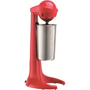 Household Electric Milk Shaker Maker Drink Mixer Smoothie Milk Shake Machine Stainless Steel and Plastic Drink Mixer Red