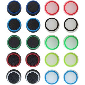 20Pcs Replacement Thumb Stick Grip Cap Cover Compatible for PS5 / PS3 / PS4 / Xbox 360 / Xbox One Game Controllers