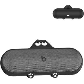 Compatible with Beats Pill(2024 Release) Bluetooth Speaker,Premium Silicone Shockproof Protection Skin Touch Charging Port Accessible,Black.