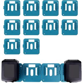 (10 Pack) Battery Holder Fit for Makita 18V Battery, Wall Mount Batteries Storage Organizer for Work Van, Shelf, Toolbox for BL1860 for BL1850 for BL1840 for BL1830 BL1860 BL1850 BL1840
