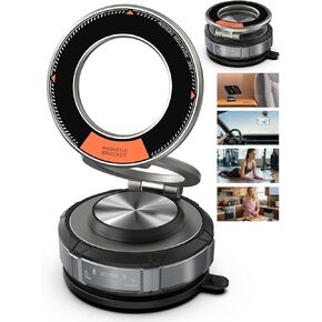 360 درجة قابلة للضبط قوس شفط من أجل Magsafe Car Mount ، حامل الهاتف المغناطيسي الفراغي ، حاملي الهواتف المحمولة لسيارتك/منزلك/السفر ، شطنة سيارة لجهاز iPhone 16/15/14/12/12/Android