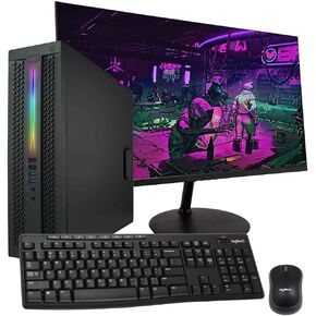 HP Elite Desktop PC Computer | Intel Quad-Core i5 | 8GB Ram | 1TB HDD | 24 Inch LCD Monitor (1080p HDMI) | Wireless Keyboard and Mouse | WiFi + Bluetooth | Windows 10 (6200) (Renewed)