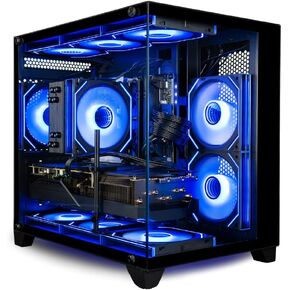 Panorama XL Gaming Desktop PC (Radeon RX 9070, AMD Ryzen 7 9700X Processor, 32GB DDR5 RAM, 2TB NVMe SSD, HDMI, WiFi 6E + BT, RJ45 Windows 11 Pro) - Best 2025 RGB Prebuilt Tower Computer for Gamers