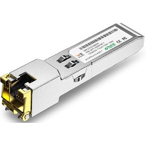 1000BASE-T SFP Transceiver, 1.25G SFP to RJ45, Copper SFP to Ethernet Module for Cisco SFP-GE-T, Meraki, Fortinet, Ubiquiti UniFi UF-RJ45-1G, Supermicro, Netgear, TP-Link and More