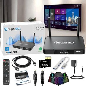 S.6 P.RO with Super Storage 4G +32G, Boxing Within 3.0 USB Hub, Keyboard, 128G TF Card, Audio Cable, Voice Remote and Others