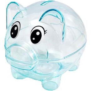 Piggy Bank, Plastic Money Bank, Transparent Money Jar, Coin Bank for Girls and Boys, Gifts for Birthday, Easter, Christmas, Baby Shower in Kuwait