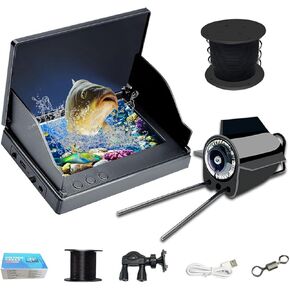 كاميرا الصيد تحت الماء ، 4.3 '' 1080p HD Vision Vision Fisher مع إطلالة واسعة 220 درجة ، كاميرا صيد مقاومة للماء 100 قدم ، مكتشف الأسماك المحمولة لصيد قارب بحر البحيرة