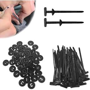 100pcs نايلون ربط الكبلات ربط الكبل ، حامل روابط نايلون الرمز البريدي للخدمة الذاتية ، أداة علاقات الكابلات البلاستيكية متعددة الأغراض ، Zipties مقاومة للأشعة فوق البنفسجية لتثبيت السيارات اليومية (100pcs)