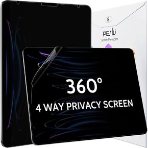 360° Privacy Screen for iPad Air 5th/4th Gen & iPad Pro 11 (2018-2022), Anti Glare Blue Light Spy Filter Private Cover, High Sensitive Bubble-Free Easy Install Black Security Protector