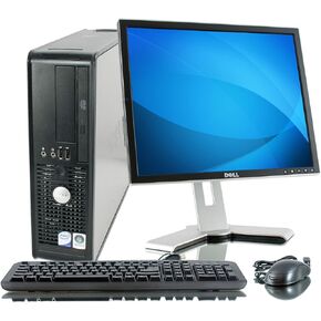 Optiplex GX780 عامل شكل صغير - 400 جيجا بايت HDD ، ذاكرة الوصول العشوائي 4GB ، DVD -ROM ، شاشة LCD 17in ، Windows XP Professional (متجدد)