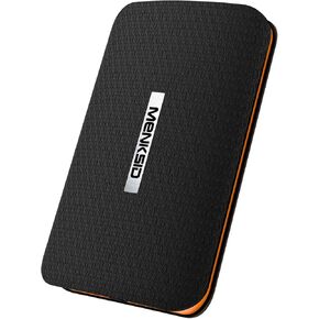 MENKSID 1TB External SSD, USB 3.2 External Solid State Drive, Up to 600MB/s Read Speed, Portable Solid State Drive, with 2 in 1 USB C Cable, Reliable Storage for USB-C Smartphone, PC, Tablet