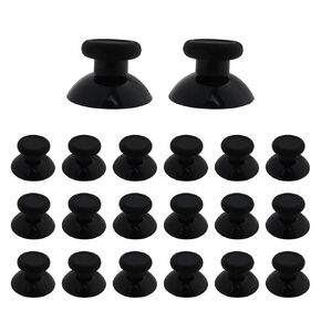 Premium 20Pcs Black Thumbsticks Analog Sticks Rocker Cap Fits for Xbox One Controller, ABS Plastic