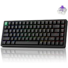 Keychron K2 هو لوحة مفاتيح ميكانيكية مخصصة مخصصة مخصصة لتأثير القاعة Gateron مفتاح مغناطيسي مزدوج ، QMK 2.4 GHz Bluetooth 5.2 RGB متوافق مع MAC Windows Linux - الألومنيوم