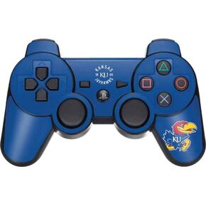 Skinit Decal Gaming Skin Compatible with PS3 Dual Shock Wireless Controller - Officially Licensed College Kansas Jayhawks KY 1865 Design