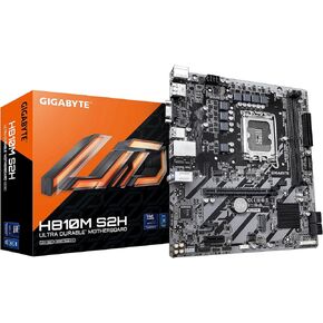 Gigabyte H810M S2H Intel Core Ultra (Series 2) LGA 1851 Motherboard ، MATX ، DDR5 ، 1X M.2 ، PCIE 4.0 ، USB 3.2 Gen1 ، 1GBE LAN ، EZ-LATCH