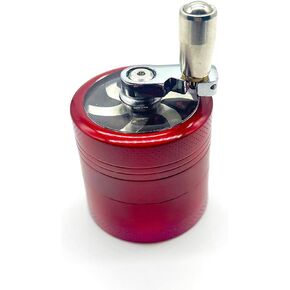 1.5 Inche Hand Seasoning Spice Cracker Crusher Grinder with Handle(Red)