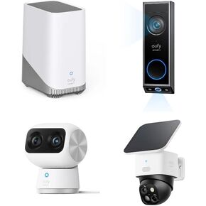 eufy Security HomeBase S380 (HomeBase 3),eufy Edge Security Center, Video Doorbell E340 (Battery Powered), Indoor Cam S350, SoloCam S340