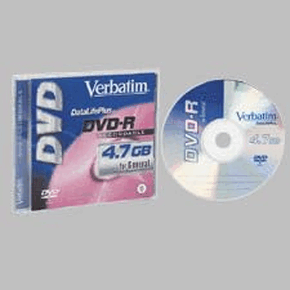 4.7GB DVD R, 8x, Jewel Case (VER94835) Category: CD and DVD Media