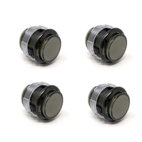 4 PCs Crown Samducksa SDB-203C-S Clear Color Silent Cherry 30 mm Screw-in Button (Smoke)