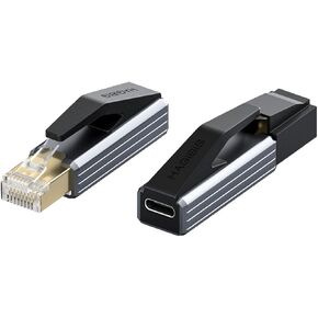Hagibis USB C to Ethernet Adapter, Portable 1Gbps Gigabit RJ45 to Type-C (Thunderbolt 4/3 Compatible) Network LAN Hub, Compatible for MacBook Pro/Air, iPhone 16 Pro/Max, iPad Pro, XPS