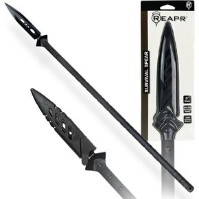 Reapr Survival Spear – 44″ Fixed-Blade Throwing Spear with Double‑Edge Stainless Steel Head & Snap Sheath