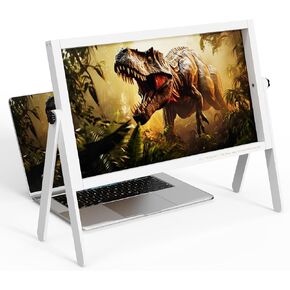 Laptop Screen Magnifier,Computer Screen Magnifying with Rotatable Adjust Desktop Stand for Low Vision & Seniors