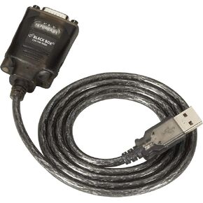 صندوق USB الأسود إلى محول RS232 ، DB9 ، 1 منفذ