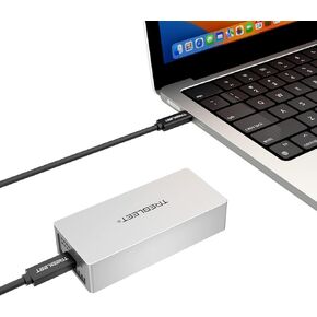 TB5 80Gbps& USB Dual-Protocol M.2 NVMe SSD Enclosure, USB4 v2.0 Compatible with Thunderbolt 5/ TB4/ USB4/ USB3.2/ USB3.0/ USB2.0, Max Transfer Rates Over 7000MB/s Under TB5 Mode