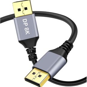 1m/3.3ft 2m/6.6ft 3m/10ft 5m/17ft 8k displatport cable 1.4 منفذ عرض السرعة العالي الحبل 8K@60Hz g-sync freesync 4k@144hz 2k@240hz hdr 10 32.4gbps (0.5m/1.7ft)
