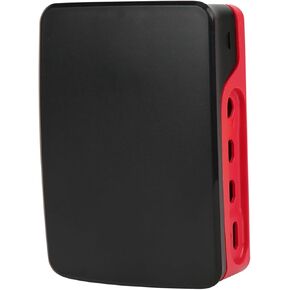 Aramox ABS Case Protective Shell Snap in Slot for 4B, Environmental Protection, Black Red Beautiful & (White Red)