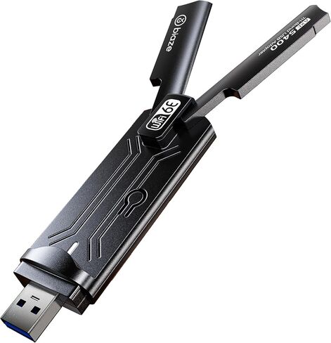 WiFi 6 USB 3.0 محول لاسلكي AX1800 مزدوج النطاق 1800 ميغابت في الثانية - هوائي ربح عالي ، خالي من السائق لجهاز سطح المكتب/الكمبيوتر المحمول ، مستقبل الإنترنت 802.11AX (WIFI6 1800MBPS) in Kuwait
