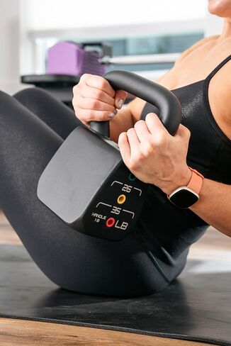 PowerBlock Adjustable Kettlebell, 18-35 lb. Weight Set, Durable Long Lasting Build, Innovative Workout Equipment, Adjustable Weights for Home & Commercial Gyms, Adjustable Kettlebell Weights in Kuwait