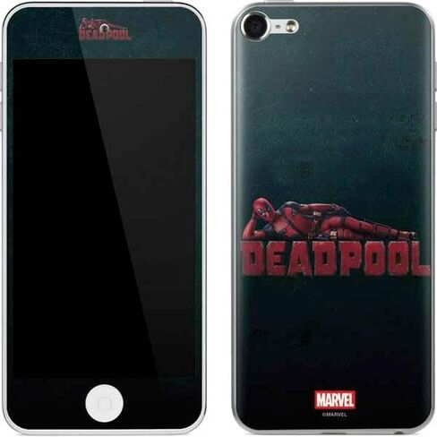 Skinit Decal MP3 Player Skin Compatible with iPod Touch (6th Gen 2015) - Officially Licensed Marvel Deadpool Legacy Deadpool Red Poster Design in Kuwait
