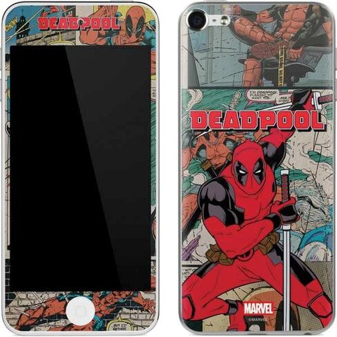 Skinit Decal MP3 Player Skin Compatible with iPod Touch (6th Gen 2015) - Officially Licensed Marvel Deadpool Legacy Deadpool Red Poster Design in Kuwait