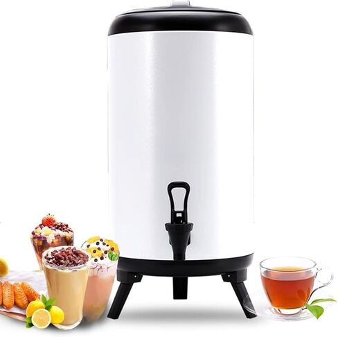 6L 8L 10L 12L Urn Boiler Hot and Cold Water Dispenser Stainless Steel Tea Hot Water Bottle with Faucet Portable Handle Large Capacity Sealing for Catering Hotels (E 12L) in Saudi Arabia