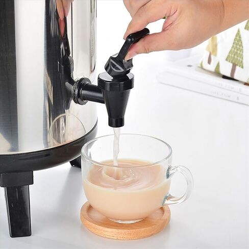 Hot and Cold Water Boiler Dispenser with Faucet 304 Stainless Steel Large Coffee Urn Insulated Barrel 6L/8L/10L/12L for Home Commercial (B 10L) in Saudi Arabia
