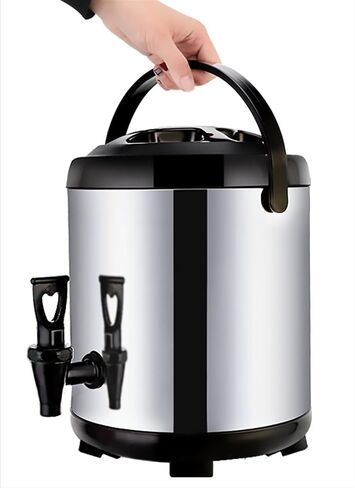 Hot and Cold Water Boiler Dispenser with Faucet 304 Stainless Steel Large Coffee Urn Insulated Barrel 6L/8L/10L/12L for Home Commercial (B 10L) in Saudi Arabia