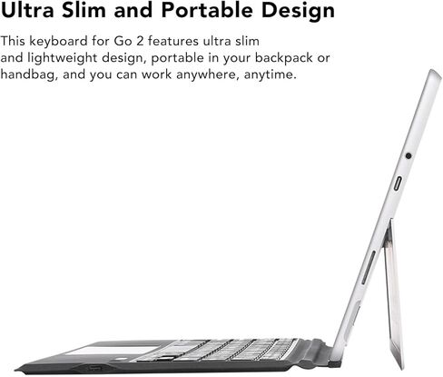 Wireless Keyboard for Surface Go 3/2/1, Ultra Slim Portable Bluetooth Keyboard with Touchpad, Detachable Key Board Backlit with PU Leather (7-Color Backlit) in Saudi Arabia