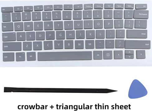 Replacement Keycap Keys Full Set of Key Cap Compatible for Surface Pro 8/9/X 1983 1982 2038 1996 1997 1876 Keyboard 2021-2023 Year (Gray) in Saudi Arabia